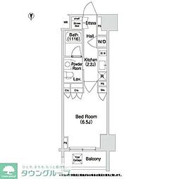 COMFORIA門前仲町 1Kの間取図画像