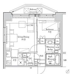 HOUSE岩本町 1LDKの間取図画像