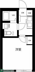 クレシア青戸 1階1Kの間取り
