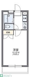 レオパレスパストラル 1階1Kの間取り