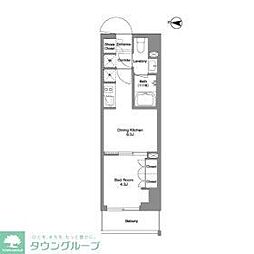 ＢＰＲレジデンス東日暮里 9階1DKの間取り