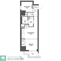 BRANSIESTA浅草雷門 1SLDKの間取図画像