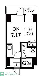 TRADIS森下 1DKの間取図画像