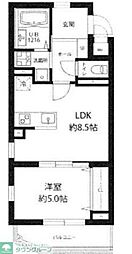 イーグルロード業平 1LDKの間取図画像