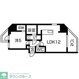 SEASONFLATS蔵前清住通り 1LDKの間取図画像