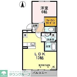 シトロンフレア2 1LDKの間取図画像