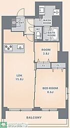 台東区下谷2丁目マンション 2LDKの間取図画像