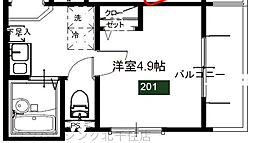 Lupinus見沼代 1Kの間取図画像