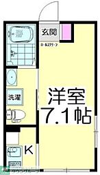 Agerate竹ノ塚 ワンルームの間取図画像