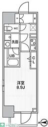 THEパームス熊野前 1Kの間取図画像