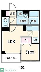 Tres美麗(トレスビレイ) 1LDKの間取図画像