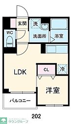 Tres美麗(トレスビレイ) 1LDKの間取図画像