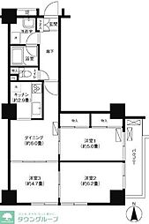 サンフィールド西日暮里 3DKの間取図画像
