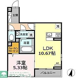 GOLDENRINGS12 1LDKの間取図画像