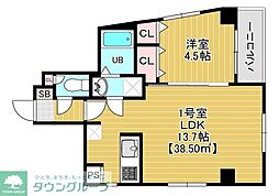 The House Minowa 1LDKの間取図画像