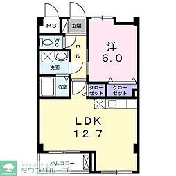 さくらガーデン 1LDKの間取図画像