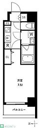 アーバンパーク浅草2 1Kの間取図画像