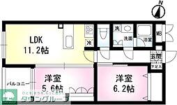 メゾンブラン 1SLDKの間取図画像