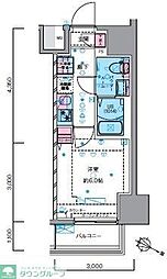 ジェノヴィア青砥スカイガーデン 1Kの間取図画像