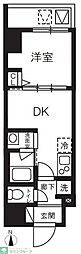 ハーモニーレジデンスグローバルキャピタル 1DKの間取図画像
