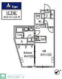 ＧＲＡＮＰＡＳＥＯ下北沢 2階1LDKの間取り