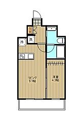 KINUTA HILLS 1階1LDKの間取り