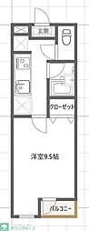 ＬＲ　エクセル船橋 1階1Kの間取り