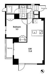 ラティエラ成城学園前 1LDKの間取図画像