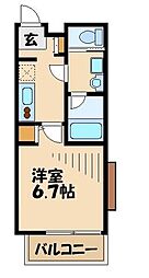 リライア烏山 1Kの間取図画像