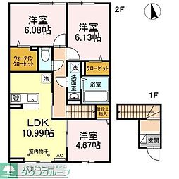 ストーク成城1 3LDKの間取図画像