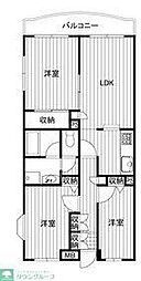 アゼリア2番館 3LDKの間取図画像
