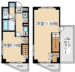 プレズィール千歳烏山 2Kの間取図画像