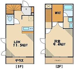 アヴェニール上北沢C 1LDKの間取図画像