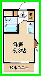 メゾン・ド・セプトル 1Kの間取図画像
