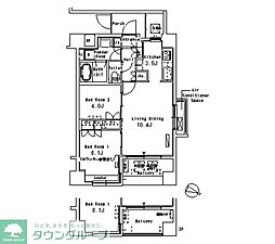 ParkAxis三宿 2LDKの間取図画像