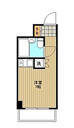Uresidence喜多見 ワンルームの間取図画像
