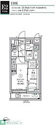 RELUXIA三軒茶屋 1DKの間取図画像