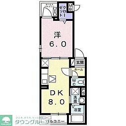 レジデンス マイ 1LDKの間取図画像