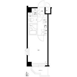 ルーブル狛江 1Kの間取図画像