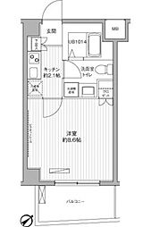 ウェルストーン八幡山 1Kの間取図画像