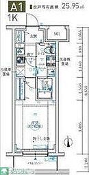 川崎市多摩区生田2丁目マンション 1Kの間取図画像