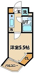 フェニックス芦花公園駅前弐番館 1Kの間取図画像