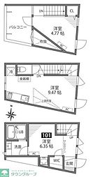 グランエッグス世田谷砧 2LDKの間取図画像