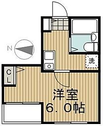 プレール明大前 1Kの間取図画像