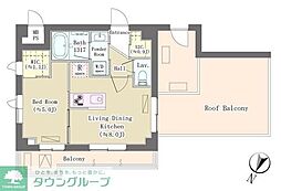 ParkResidence三軒茶屋 1LDKの間取図画像