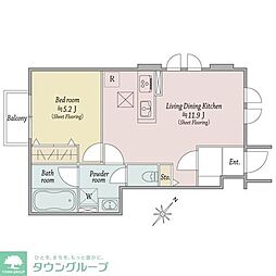 kukkula kuriya 1LDKの間取図画像