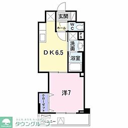 ボヌールトーキ笹塚 1DKの間取図画像