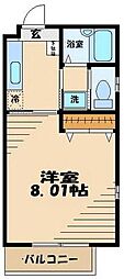 成城サイドヒル 1Kの間取図画像