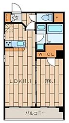 クレストパーク豪徳寺 1LDKの間取図画像