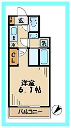 Risingplace登戸 1Kの間取図画像